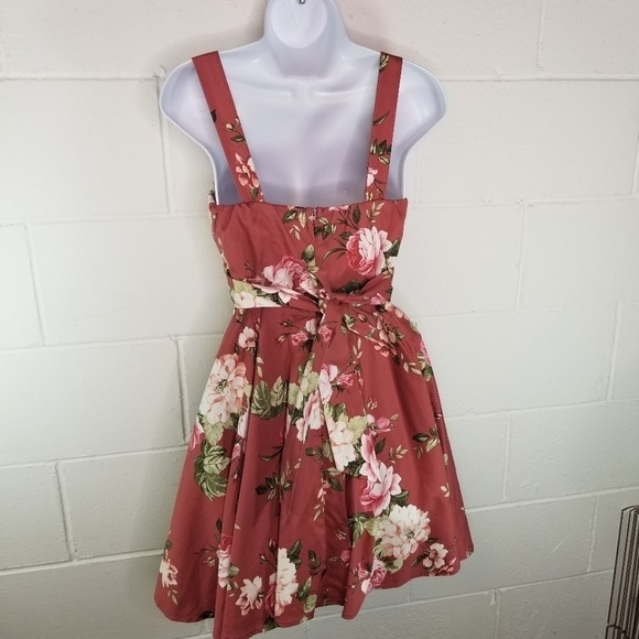 IXIA pink floral pinup swing rockabilly dress Retro Coquettw - Picture 4 of 11